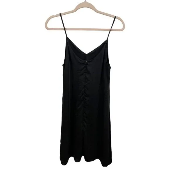 ** Anthro Fourteenth Place Black Slip Dress Size S - Picture 2 of 4